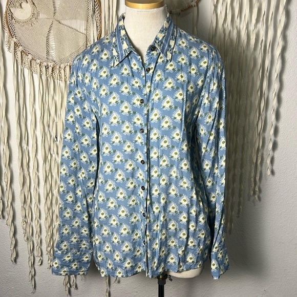 Jen's Pirate Booty Long Sleeve Button Down Daydreamer Amata Blouse Size XS - Picture 1 of 13